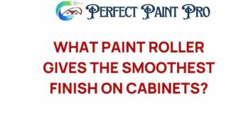 Discover the Paint Roller That Ensures a Flawless Finish on Cabinets