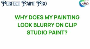 Unveiling the Mystery: Why Does My Painting Look Blurry on Clip Studio Paint?