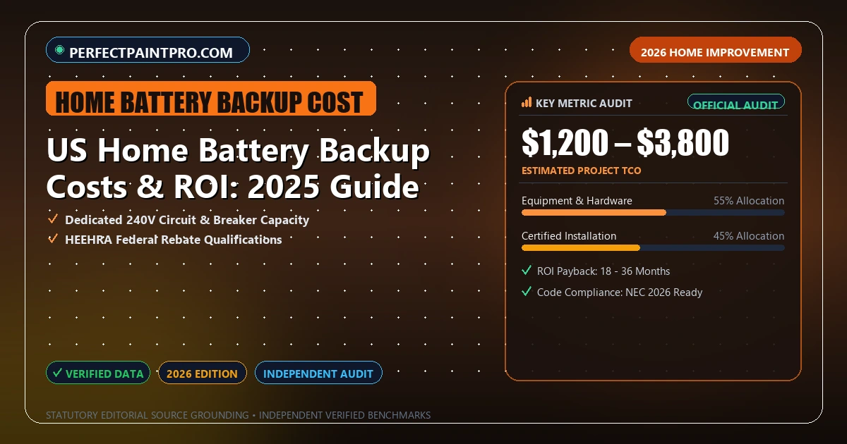 US Home Battery Backup Costs & ROI: 2025 Guide - Analytical Guide and Verified Benchmarks (home battery backup cost)
