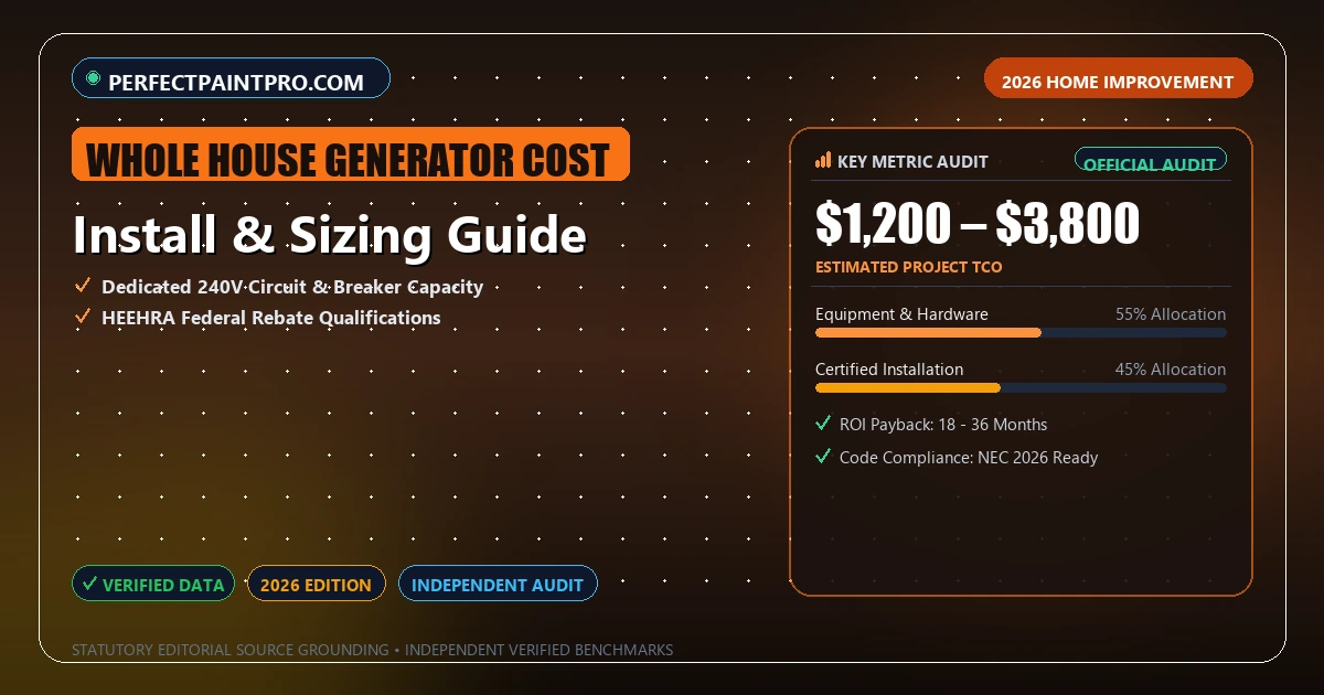 Install & Sizing Guide - Analytical Guide and Verified Benchmarks (whole house generator cost)